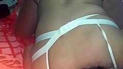 Recording on Cell Phone as Latina Milf in Sexy Thong Panties Gets Fucked from Front