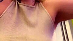 I didn't notice my shirt became see-through from sweat at the gym, what a delicious surprise