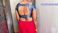 Komal bathes openly in homemade clip while brother-in-law secretly masturbates big cock doggystyle behind her