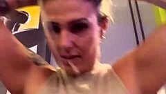 I didn't notice my shirt became see-through from sweat at the gym, what a delicious surprise