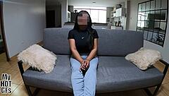 Amateur brunette latina with big natural tits rides in cowgirl for creampie in homemade pov