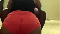 Oh wow, can you believe this thick ass Latina milf is sucking that huge BBC from behind!