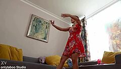 Hey, check this flexi teen Nicole Murkovski stretching her shaved pussy lips in solo workout 😏