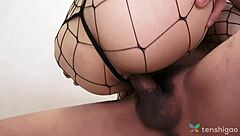 Japanese doll Miwa Ichikawa moans loudly in a hot mmf 3some with hairy pussy fingering, blowjob, and hardcore cowgirl riding