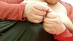 Latina friend sister showing off her big tits in a casual encounter.