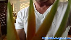 I love giving amateur teen cocksucking after a hidden cam massage with small tits