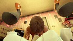 Why does this Japanese teen in uniform crave bent-over blowjob action?