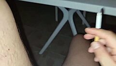 This Italian amateur flashes her cute blue eyes and teases with feet in a wild outdoor party