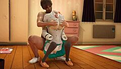 Why does this Japanese teen in uniform crave bent-over blowjob action?