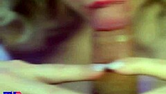 that close-up blonde blowjob asmr ends with a massive cumshot in her mouth