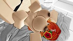 Cute Roblox girl gets her pussy destroyed in condo with big tits cumshot action.