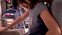 sirve a tu macho flaquita with amateur latina pov blowjob and doggystyle fucking in bedroom, leaving chores for later 😏