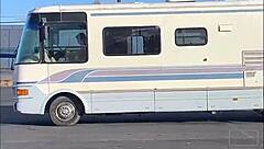 Road Head on the Las Vegas Boulevard with Petite Blowjob and Wet Pussy Action