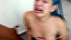 Huge Tits Colombian Latina Teen Loves Sloppy Deepthroat and Raw Face Fuck with Cumshot