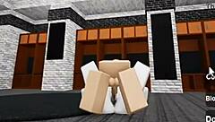 Slutty Roblox bunny girl sneaks into boys locker room for wild fucking!
