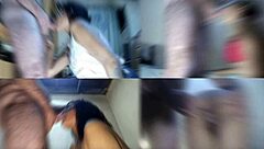 She knelt down to suck his cock and ended up with a mouthful of cum