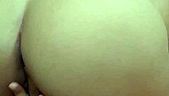 Nick experiences intense orgasm on all fours with small tight pussy