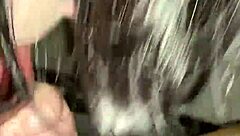 hey, she's giving some good sloppy head to that big black monster cock with deep sucking