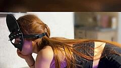 Come here boss let me seduce you in these shiny pantyhose