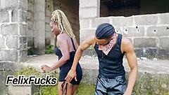 jasmine candy got in trouble with the area boys and faced domination from fjelixx in an outdoor encounter.