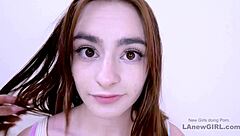 Insane orgasms hit these lesbians with strapon as cute teen 18+ nanny gets fucked