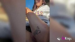 This petite spanish nympho flashes in public, squeezes a 10-inch cock in the shower, then gets bent over for deepthroat and doggystyle pounding