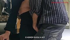 Pregnant Bruna Silva hotwife gets fucked hard by the big guy in amateur cuckold scene.