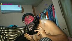 ohh i love wearing lingerie and high heels with fishnets for a hot footjob