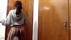 In this engaging video, a performer showcases rhythmic dancing to the popular song Pon de Replay with energetic moves.