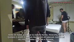 Pregnant Bruna Silva hotwife gets fucked hard by the big guy in amateur cuckold scene.