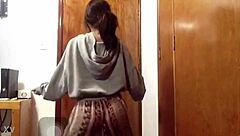 In this engaging video, a performer showcases rhythmic dancing to the popular song Pon de Replay with energetic moves.