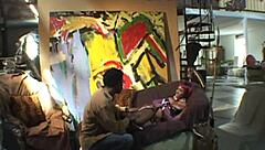 Ebony Babe In Fishnets Gets Anal Fucked With Ball Licking, Cowgirl Riding, And Cum On Ass