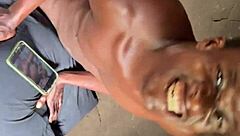 Curvy slut takes big black cock creampie outdoors in public with huge toy action.