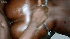 Pov action unfolds as this real ebony slut with big natural tits takes bbc deep in wet pussy creampie
