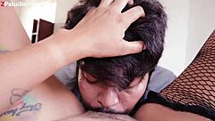 This time I finally licked the big pussy of my cute Latina stepsister Frida as she acted all perverted