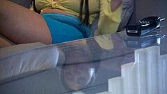 Gorgeous brunette MILF with cute feet in heels feels so excited during fun sex with big cock guy, ending in cumshot.