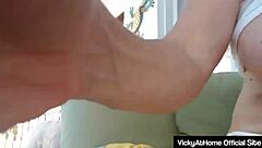 Milf Vicky Vette Vibes Her Muff With A Vibrator During A Webcam Show