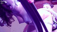 So there she was, telling her partner to worship those feet and then dive right in to lick that wet pussy in the car.