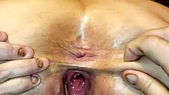 Milf experiences a creampie that leaves her pussy gaping with cum in this session.