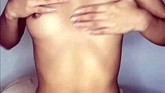 oh wow, this cute petite girl is fingering her pussy until she cums hard