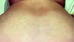 amateur blonde latina lover bent over for doggystyle pounding with big black cock. she gets soaked wet until he cums on her ass.