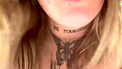 amateur blonde latina lover bent over for doggystyle pounding with big black cock. she gets soaked wet until he cums on her ass.