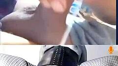 Hey check this cum tribute to that hot milf with shaved pussy and stockings