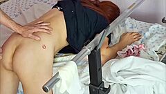 Patient Squirts And Cums Wildly On Gyno Exam Chair!
