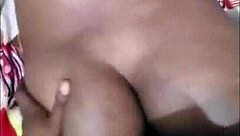 This curvy ebony babe with big natural tits gets intense doggystyle and riding in homemade bedroom session with spanking.