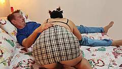 Stepdad sneaks sex with wet pussy stepdaughter before the party