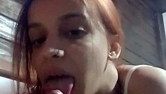 hey, check out this gentle blowjob where she's sucking that cock with real care!