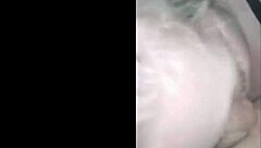 Slut wife emily sucking dick for cumshot on big tits in homemade blowjob