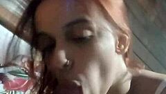 hey, check out this gentle blowjob where she's sucking that cock with real care!