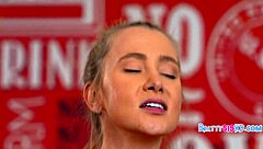 Whoa, this playful step sis with big ass takes that European monster cock too far in pov! 😏